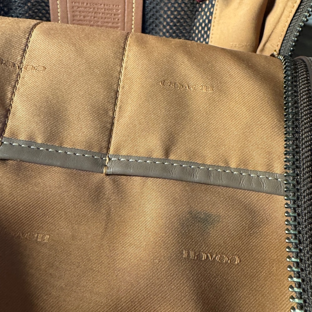 Leather Coach Gotham Backpack in Tan/Stone Color - Picture 12 of 16